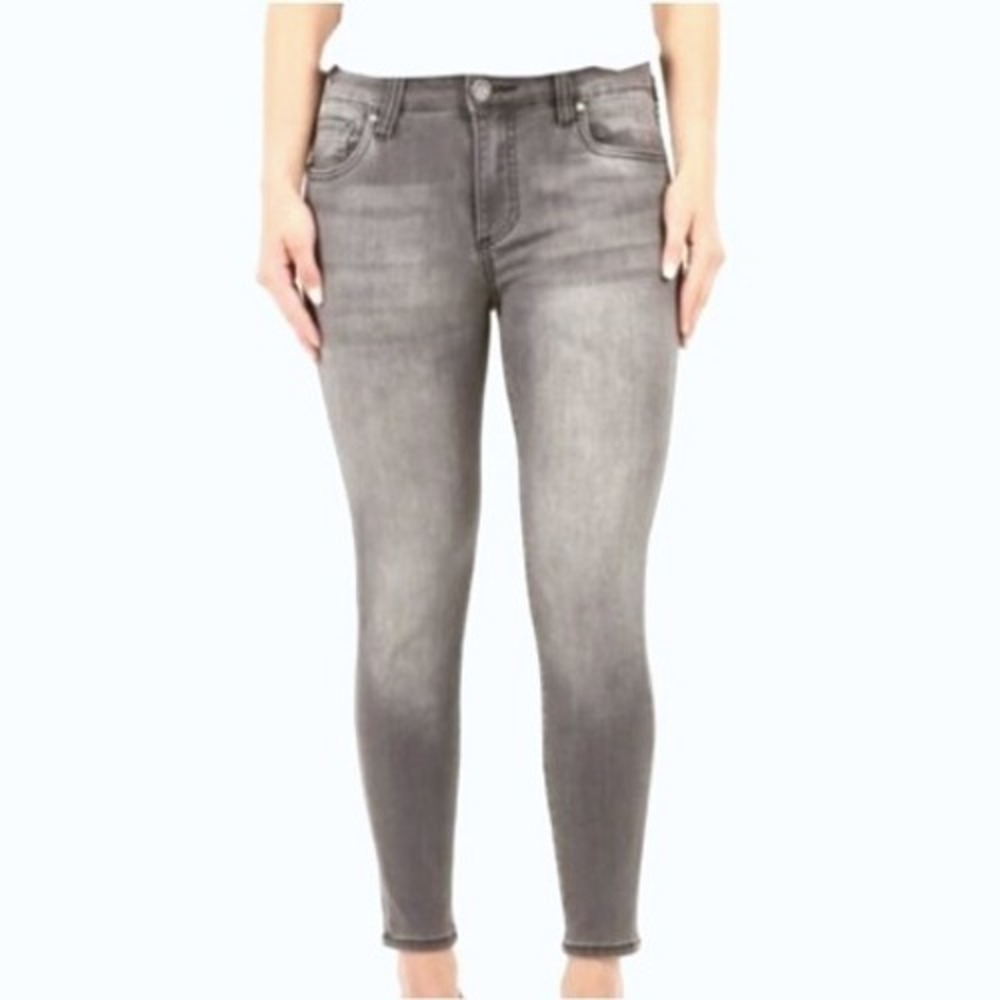 KUT FROM THE KLOTH Women's 18 Gray Faded Donna High Rise Ankle Skinny Jeans